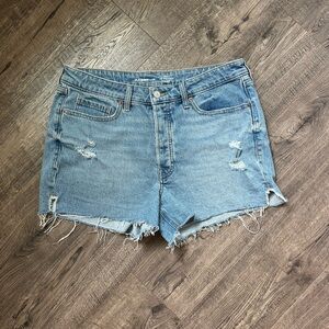 Old Navy Frayed Denim Shorts Size 12 High Rise